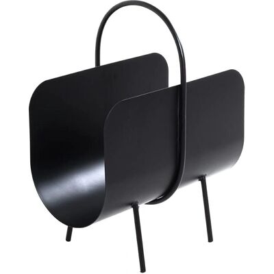 Support pour journaux HAKU Modèle 22586 - Support en métal noir Support pour journaux HAKU Modèle 22586 - Support en métal noir