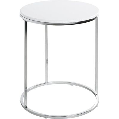 HAKU Beistelltisch - 40cm x 50cm - Weiß - Stahlgestell HAKU Beistelltisch - 40cm x 50cm - Weiß - Stahlgestell