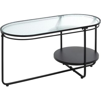 Haku Couchtisch - 90x49x42 cm - Schwarz - Sicherheitsglas Haku Couchtisch - 90x49x42 cm - Schwarz - Sicherheitsglas