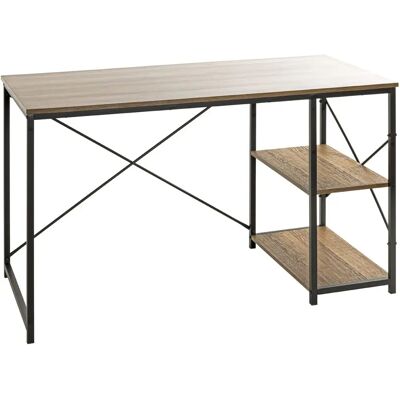 Hakū Bureau 120x60cm zwart en eiken - Bureau Hakū Bureau 120x60cm zwart en eiken - Bureau