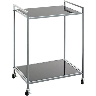 Haku Möbel Beckham - Moderner Grau Stahl & Glas Couchtisch - Möbel Haku Möbel Beckham - Moderner Grau Stahl & Glas Couchtisch - Möbel