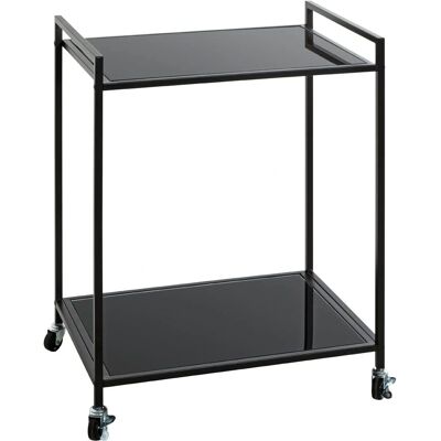 Haku Möbel Beistelltisch - Sicherheitsglas Schwarz 50x36x69 cm Haku Möbel Beistelltisch - Sicherheitsglas Schwarz 50x36x69 cm