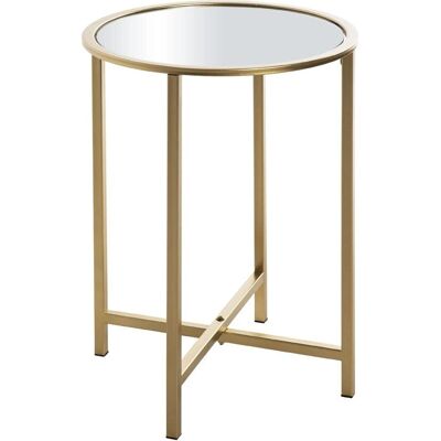 Haku Table d'Appoint Or - Surface en Miroir, 39x39x53cm Haku Table d'Appoint Or - Surface en Miroir, 39x39x53cm