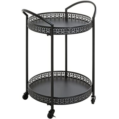Chariot de service HAKU - Noir - 51x71x42cm - Chariot de service Chariot de service HAKU - Noir - 51x71x42cm - Chariot de service