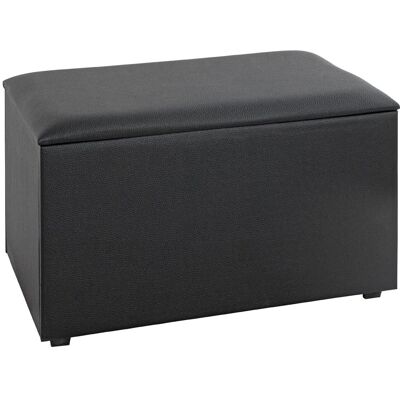 Coffre de rangement Haku - Cuir PU Noir 65x40x42 cm Coffre de rangement Haku - Cuir PU Noir 65x40x42 cm