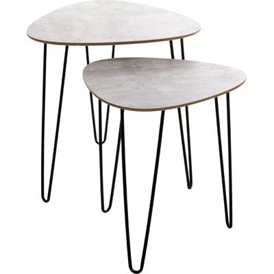 Tables d'appoint Duo Gris Clair/Bleu Foncé 120 cm - Ensemble - Publicité Tables d'appoint Duo Gris Clair/Bleu Foncé 120 cm - Ensemble - Publicité