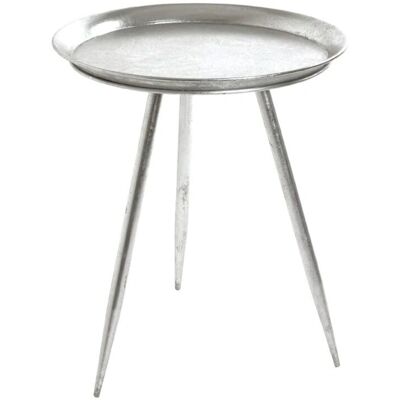Table d'appoint en métal Haku - Ronde Argentée - 44cm Table d'appoint en métal Haku - Ronde Argentée - 44cm