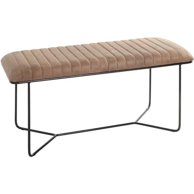 HAKU Möbel Ottoman - Cuir, Noir - 100 cm x 48 cm x 38 cm - Tabouret HAKU Möbel Ottoman - Cuir, Noir - 100 cm x 48 cm x 38 cm - Tabouret