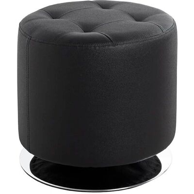 Haku Hocker - 40cm Kunstleder Schwarz - Hocker Haku Hocker - 40cm Kunstleder Schwarz - Hocker