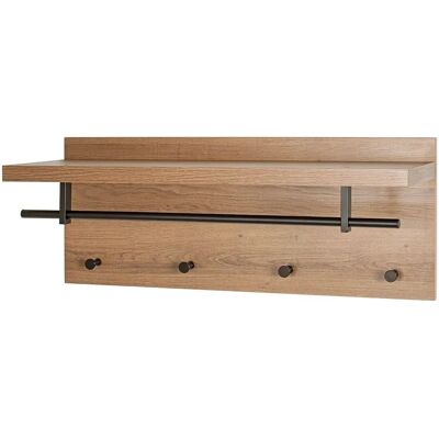 Appendiabiti a Parete Haku Mobili - Legno di Quercia 4 Ganci - 75x30 cm Appendiabiti a Parete Haku Mobili - Legno di Quercia 4 Ganci - 75x30 cm