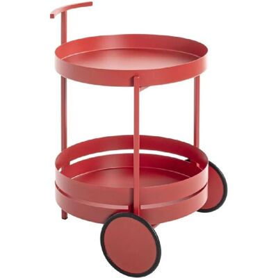 HAKU Möbel Servierwagen - Rond ontwerp, Metaal, 2 planken - Servierwagen HAKU Möbel Servierwagen - Rond ontwerp, Metaal, 2 planken - Servierwagen