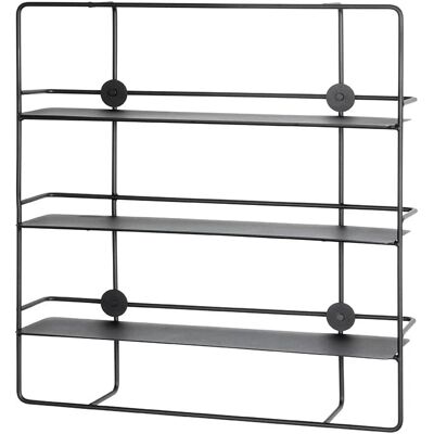 Haku Meubel Wandplank Zwart - 53x14x56cm - Wandplank Haku Meubel Wandplank Zwart - 53x14x56cm - Wandplank