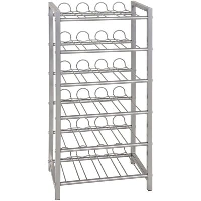 Haku Möbel Argent 72cm Râtelier à Vin - Meuble de Rangement à Vin Haku Möbel Argent 72cm Râtelier à Vin - Meuble de Rangement à Vin