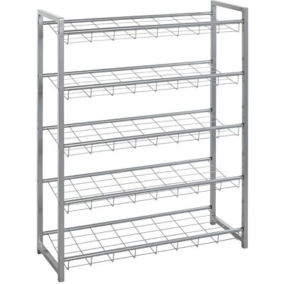 Haku Möbel Schuhregal Silber - 80x30x106cm - Schuhaufbewahrung Haku Möbel Schuhregal Silber - 80x30x106cm - Schuhaufbewahrung
