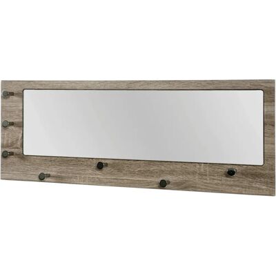 Haku Wandkapstok - Truffel eikenhout & Chroom - 80cm Haku Wandkapstok - Truffel eikenhout & Chroom - 80cm