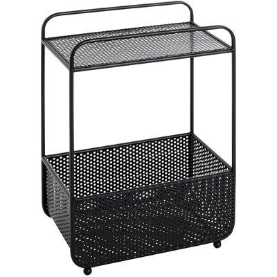 Haku Meble Mathias - Czarny Metalowy Stolik 41x25x58cm Haku Meble Mathias - Czarny Metalowy Stolik 41x25x58cm