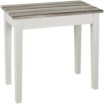 Haku Moebel HAKU Table d'appoint - 56x30x52 cm - Blanc brillant/Pin nautique Haku Moebel HAKU Table d'appoint - 56x30x52 cm - Blanc brillant/Pin nautique