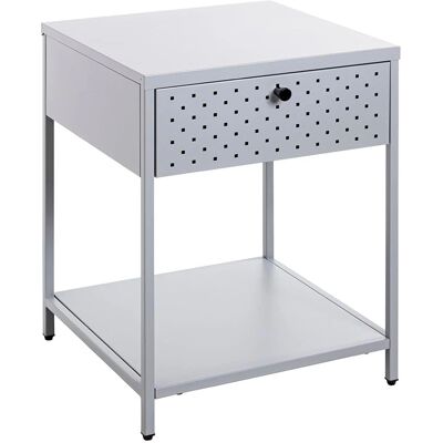Haku Möbel Grey Metal Nightstand - Nightstand Haku Möbel Grey Metal Nightstand - Nightstand