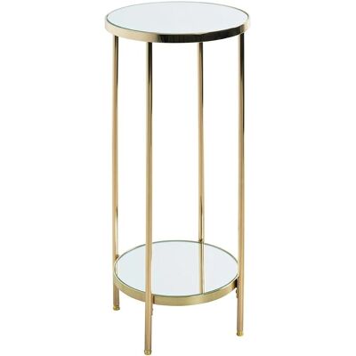 Haku Mobilier Table d'appoint en Verre Doré Haku Mobilier Table d'appoint en Verre Doré