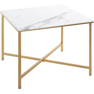 Haku Möbel Sariah - Guld- och Vit Soffbord 60x60x47cm Haku Möbel Sariah - Guld- och Vit Soffbord 60x60x47cm