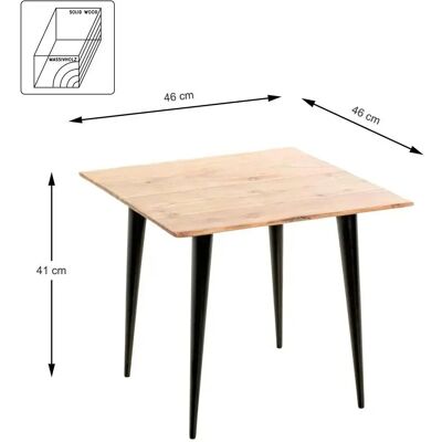 Haku Möbel Couchtisch - Stahl und Naturholz Haku Möbel Couchtisch - Stahl und Naturholz