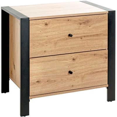 Haku Meubels Consoletafel Nachtkastje - Eikenhout - 60x42x60 cm - Nachtkastje Haku Meubels Consoletafel Nachtkastje - Eikenhout - 60x42x60 cm - Nachtkastje