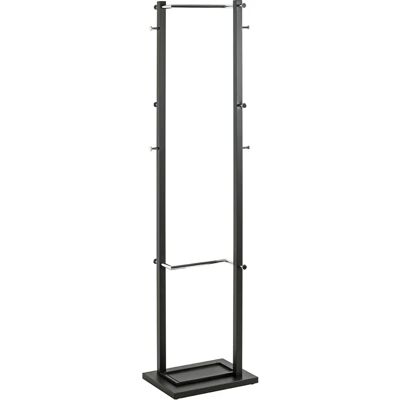 Haku Klädhängare - 10 Krokar, Metall, Svart & Silver - 40x175 cm - Klädhängare Haku Klädhängare - 10 Krokar, Metall, Svart & Silver - 40x175 cm - Klädhängare