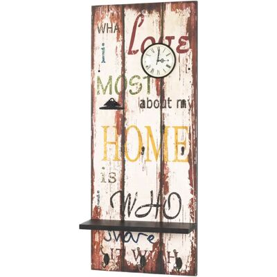 Porte-manteaux Murale Vintage HAKU avec Horloge - Garderobe Porte-manteaux Murale Vintage HAKU avec Horloge - Garderobe