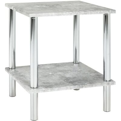 Haku Moebel Beistelltisch - 39x39x47 cm - Eleganter Beton-Look Haku Moebel Beistelltisch - 39x39x47 cm - Eleganter Beton-Look