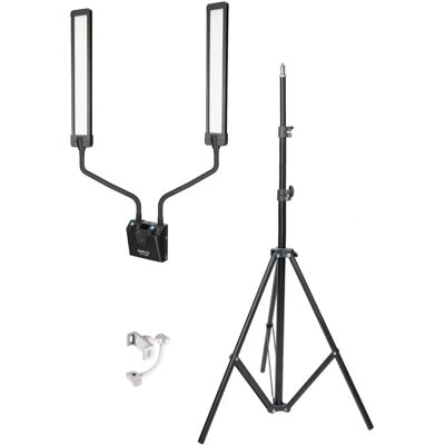 Nanlite Mira 26B Lampe double de beauté - Éclairage LED ajustable - Publicité Nanlite Mira 26B Lampe double de beauté - Éclairage LED ajustable - Publicité