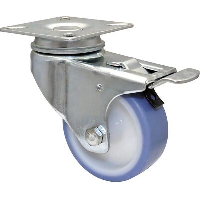 Ruedas giratorias Wagner con freno - 63mm - 50kg - Galvanizado Ruedas giratorias Wagner con freno - 63mm - 50kg - Galvanizado