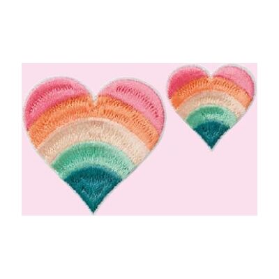 Mono-Quick 12068 Regenbogen Herz Aufbügler - Nähzubehör Mono-Quick 12068 Regenbogen Herz Aufbügler - Nähzubehör