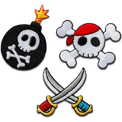 Mono-Quick Piraten-Trio - 3 Aufnäher Mono-Quick Piraten-Trio - 3 Aufnäher