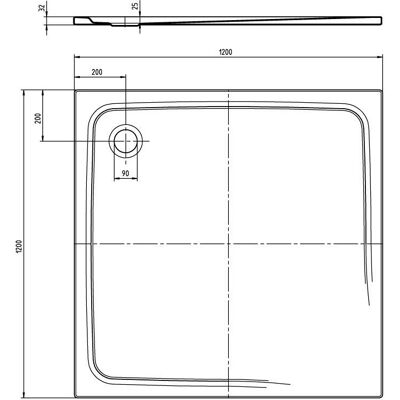 Kaldewei Superplan Classic 399 Duschwanne - Quadrat, Weiß, 120x120cm Kaldewei Superplan Classic 399 Duschwanne - Quadrat, Weiß, 120x120cm