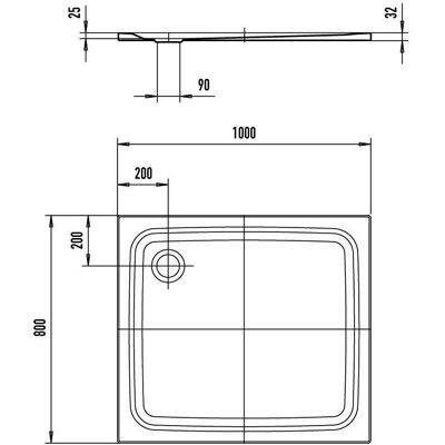 Rivestimento doccia Kaldewei Superplan Classic 398-1 - Rettangolare, Bianco, Effetto Perla Rivestimento doccia Kaldewei Superplan Classic 398-1 - Rettangolare, Bianco, Effetto Perla