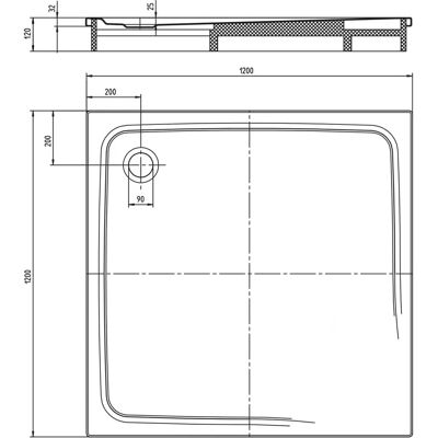 Kaldewei Superplan Classic 399-2 Vasca de duș albă dreptunghiulară Kaldewei Superplan Classic 399-2 Vasca de duș albă dreptunghiulară