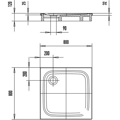 Kaldewei Superplan Classic 386-2 Vasca Doccia con Supporto in Polistirene Kaldewei Superplan Classic 386-2 Vasca Doccia con Supporto in Polistirene
