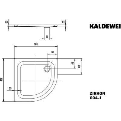 Kaldewei ZIRKON 604 Duschwanne - Kratzfest, Rutschhemmend, Weiß Kaldewei ZIRKON 604 Duschwanne - Kratzfest, Rutschhemmend, Weiß
