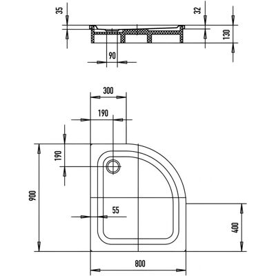 Kaldewei Zirkon Modell 601-2 Weiß Duschwanne mit Styroporträger - Duschwanne Kaldewei Zirkon Modell 601-2 Weiß Duschwanne mit Styroporträger - Duschwanne