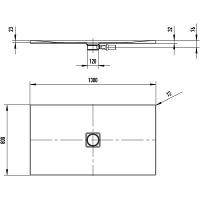 Kaldewei Conoflat 800x1300 Weiß Perl-Effekt Duschwanne - Duschwanne Kaldewei Conoflat 800x1300 Weiß Perl-Effekt Duschwanne - Duschwanne