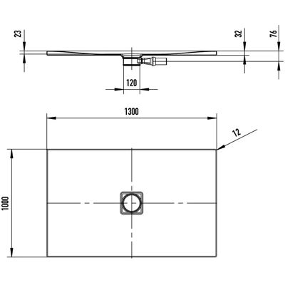 Piatto doccia Kaldewei Conoflat 793 - Rettangolare, 1000x1300mm, Bianco alpino Piatto doccia Kaldewei Conoflat 793 - Rettangolare, 1000x1300mm, Bianco alpino
