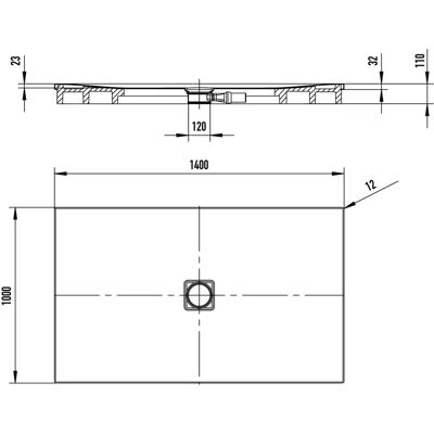 Vas de duș Kaldewei Conoflat 796-2 - Design din oțel neted Vas de duș Kaldewei Conoflat 796-2 - Design din oțel neted
