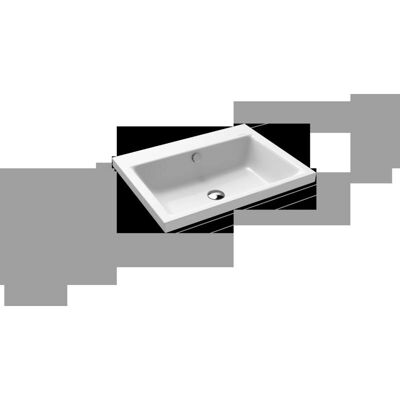 Lavabo a parete Puro di Kaldewei - Rettangolare, Effetto Perla, Senza foro per il rubinetto Lavabo a parete Puro di Kaldewei - Rettangolare, Effetto Perla, Senza foro per il rubinetto