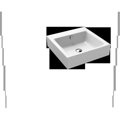 Lavabo a Parete Puro Kaldewei - 46x46cm, Bianco, Senza foro Lavabo a Parete Puro Kaldewei - 46x46cm, Bianco, Senza foro