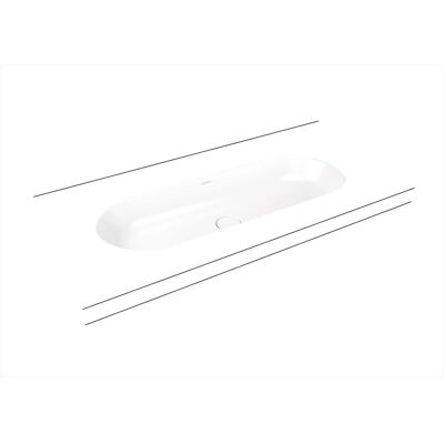 Lave-mains encastré Kaldewei Centro - 91x38cm, Blanc, Sans trop-plein - Publicité Lave-mains encastré Kaldewei Centro - 91x38cm, Blanc, Sans trop-plein - Publicité