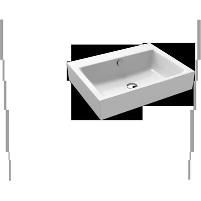 Kaldewei Puro Lavabo a Parete - Rettangolare, 3 Fori, Bianco Kaldewei Puro Lavabo a Parete - Rettangolare, 3 Fori, Bianco