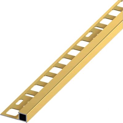 Alfer - PROFILO QUADRATO H10 - Alluminio anodizzato dorato - 250 cm - Profilo in alluminio Alfer - PROFILO QUADRATO H10 - Alluminio anodizzato dorato - 250 cm - Profilo in alluminio