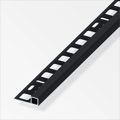 Tecnomat Bricoman Quadratisches Profil 8mm Aluminium Schwarz Gebürstet - Profil Tecnomat Bricoman Quadratisches Profil 8mm Aluminium Schwarz Gebürstet - Profil