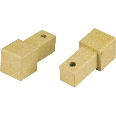 Alfer - ANGOLO QUADRATO 10 mm ALLUMINIO SABBIA 2 pz - Alluminio Alfer - ANGOLO QUADRATO 10 mm ALLUMINIO SABBIA 2 pz - Alluminio