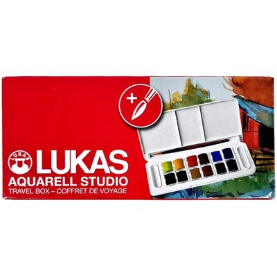 Lukas Künstler Aquarell-Set - 12 Farben + Pinsel Lukas Künstler Aquarell-Set - 12 Farben + Pinsel